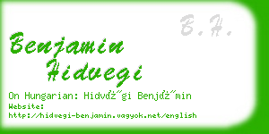 benjamin hidvegi business card